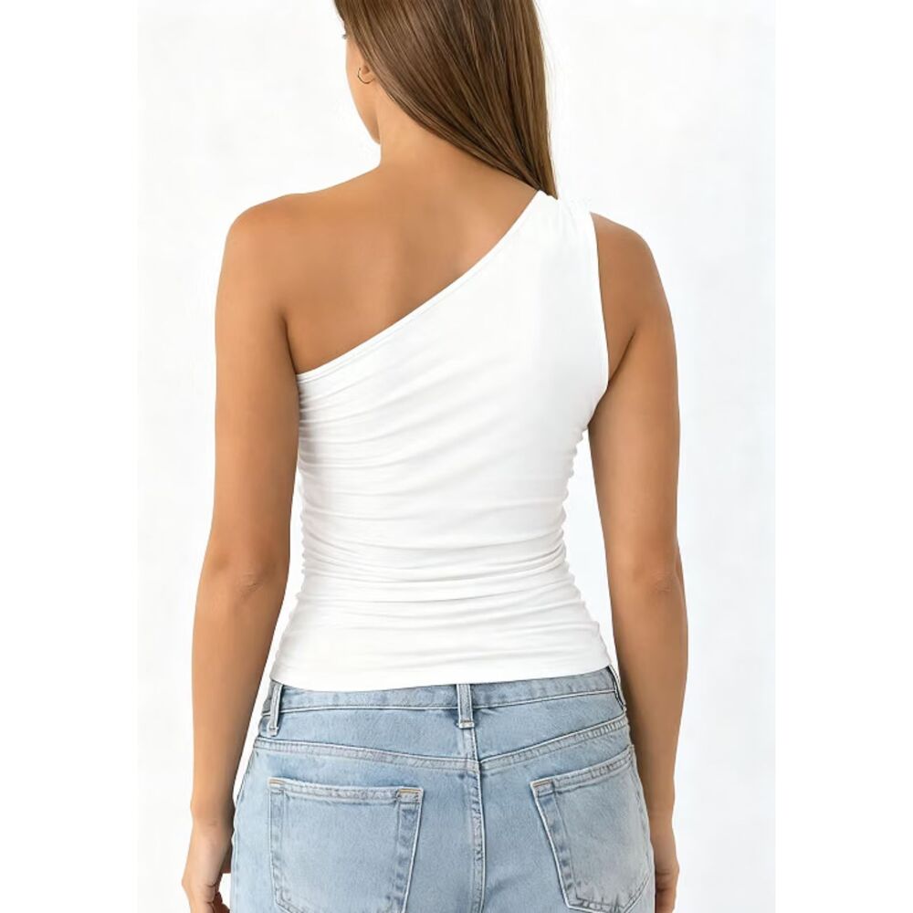 One Shoulder Going Out Tank Top, Medium, 8E-208T004 - Picture 2 of 4